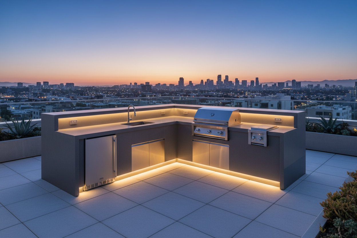 L-Shape Outdoor Kitchens