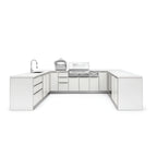 Aurora Bleu™ U-Shape Outdoor Kitchen