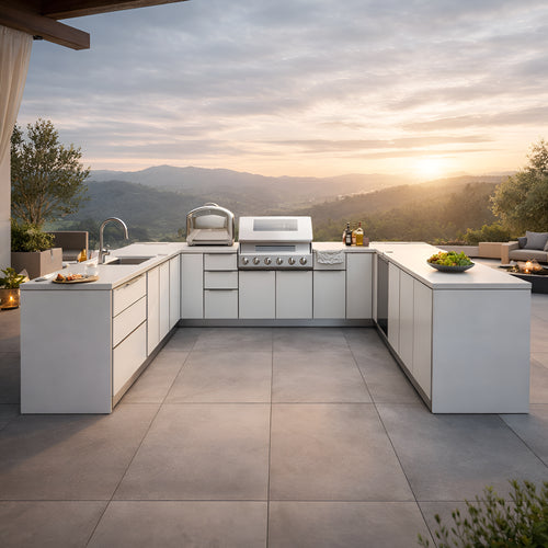 Aurora Bleu™ U-Shape Outdoor Kitchen