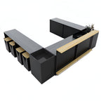 Obsidian & Gild™ U-Shape Outdoor Bar Kitchen
