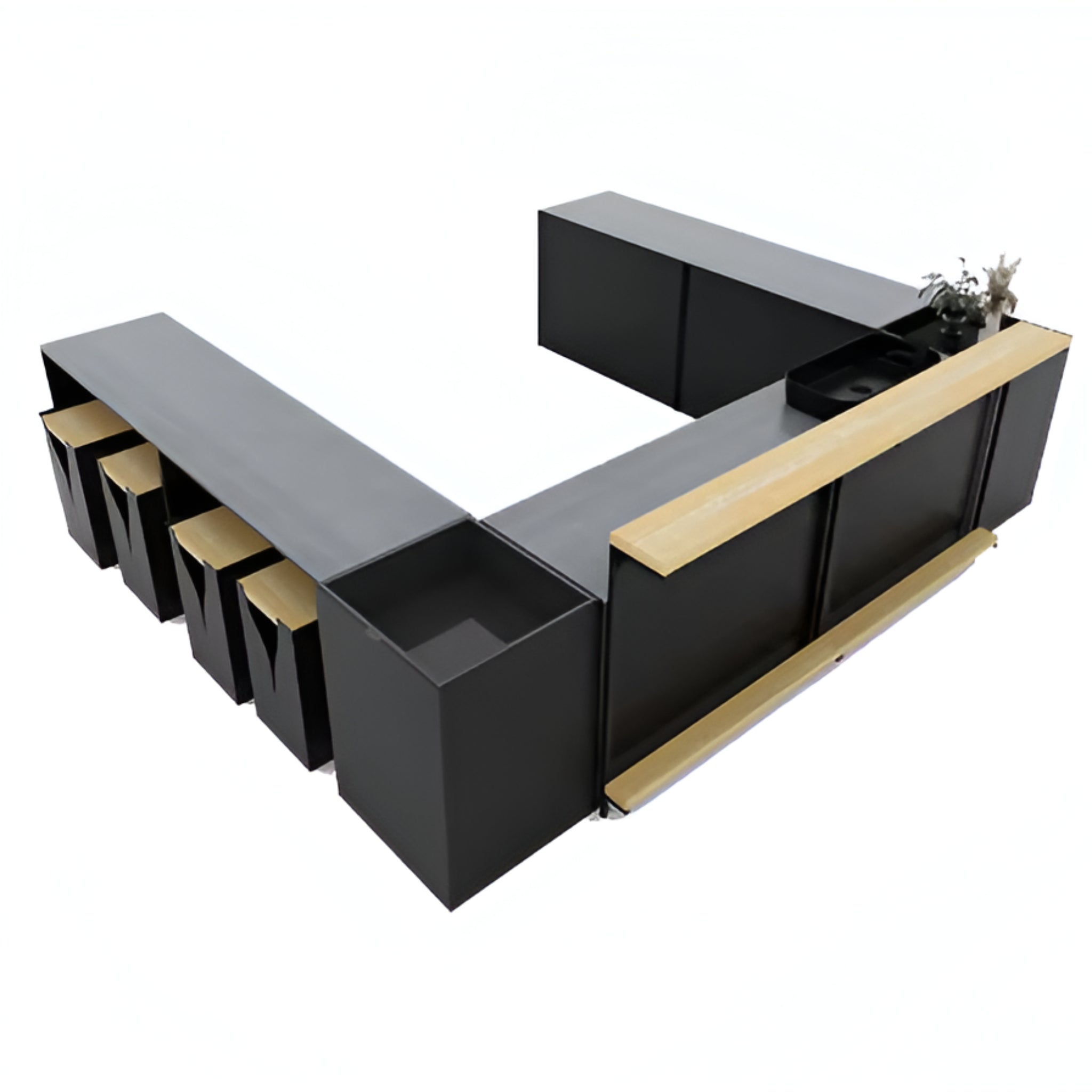 Obsidian & Gild™ U-Shape Outdoor Bar Kitchen
